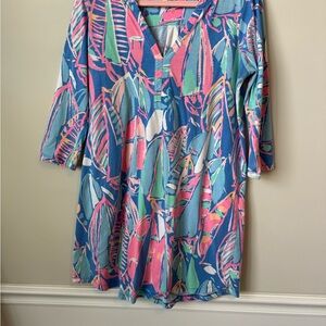 Lilly Pulitzer “ all dress out to sea bay blue” dress size medium